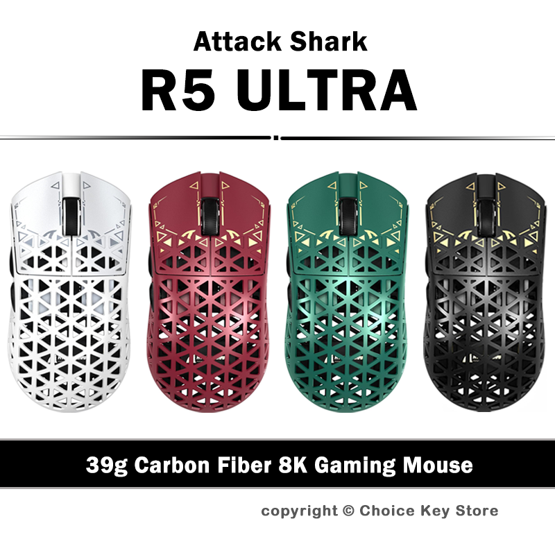 Logitech Mouse G Pro X Superlight - เมาส์เกมมิ่งไร้สาย ATTACK SHARK R5 Ultra น้ำหนัก